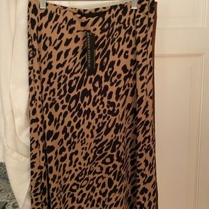 Cheetah Print Midi Skirt